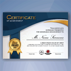 Certificate Multi Color